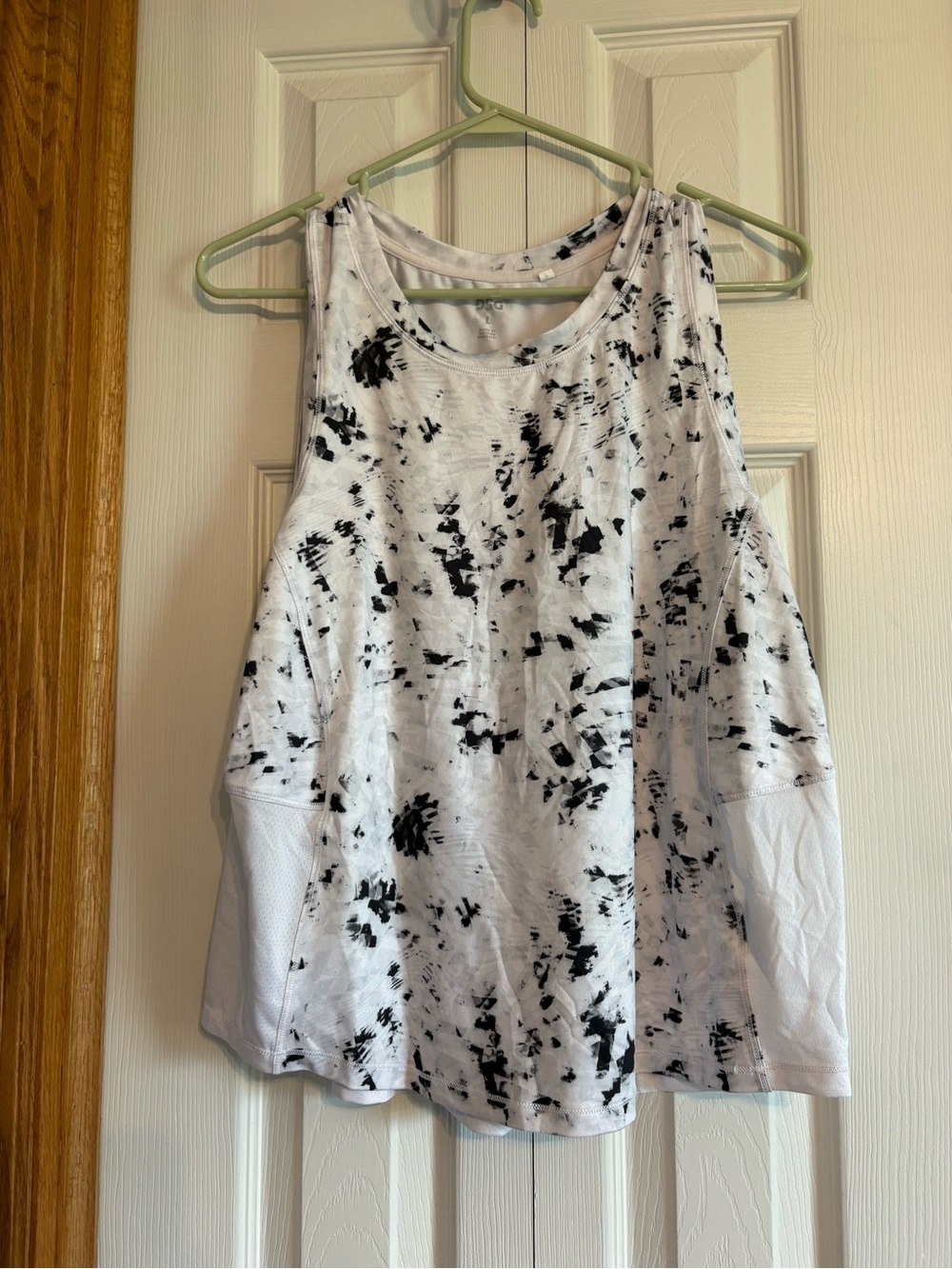 DSG Black & White Tie-Dye Racerback Tank